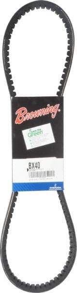 Browning - Section BX, 21/32" Wide, 43" Outside Length, Gripnotch V-Belt - Rubber Compound, Gripnotch, No. BX40 - Best Tool & Supply