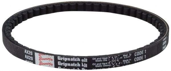 Browning - Section BX, 21/32" Wide, 31" Outside Length, Gripnotch V-Belt - Rubber Compound, Gripnotch, No. BX28 - Best Tool & Supply