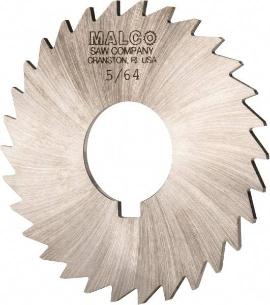 Made in USA - 3" Diam x 5/64" Blade Thickness x 1" Arbor Hole Diam, 30 Tooth Slitting and Slotting Saw - Arbor Connection, Right Hand, Uncoated, High Speed Steel, Concave Ground - Best Tool & Supply