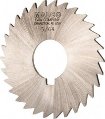 Made in USA - 3" Diam x 5/64" Blade Thickness x 1" Arbor Hole Diam, 30 Tooth Slitting and Slotting Saw - Arbor Connection, Right Hand, Uncoated, High Speed Steel, Concave Ground - Best Tool & Supply