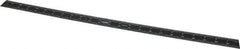 SPI - 24" Long, 1/100, 1/64, 1/32, 1/10" Graduation, Rigid Steel Rule - 5R Graduation Style, 1-1/8" Wide, Black, Black Chrome Finish - Best Tool & Supply