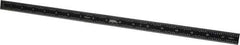 SPI - 18" Long, 1/100, 1/64, 1/32, 1/10" Graduation, Flexible Steel Rule - 5R Graduation Style, 3/4" Wide, Black, Black Chrome Finish - Best Tool & Supply