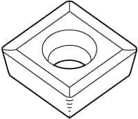 Kennametal - SPEN4401 Grade KY3500 Ceramic Milling Insert - Uncoated, 1/4" Thick, 1/2" Inscribed Circle - Best Tool & Supply