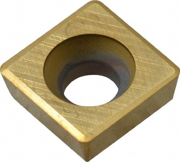 Kennametal - SPEB322 Grade KC725M Carbide Milling Insert - TiN/TiCN/TiN Finish, 0.1252" Thick, 0.3752" Inscribed Circle, 0.8mm Corner Radius - Best Tool & Supply