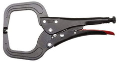 Proto - 11-3/16" OAL C-Clamp Locking Pliers - 15/32" Jaw Width, 3-45/64" Jaw Depth, 3-15/16" Jaw Opening, Standard Handle - Best Tool & Supply