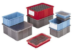 LEWISBins+ - 0.43 Cu Ft, 40 Lb Load Capacity Red Polyethylene Dividable Container - Stacking, 16-1/2" Long x 10.9" Wide x 6" High - Best Tool & Supply