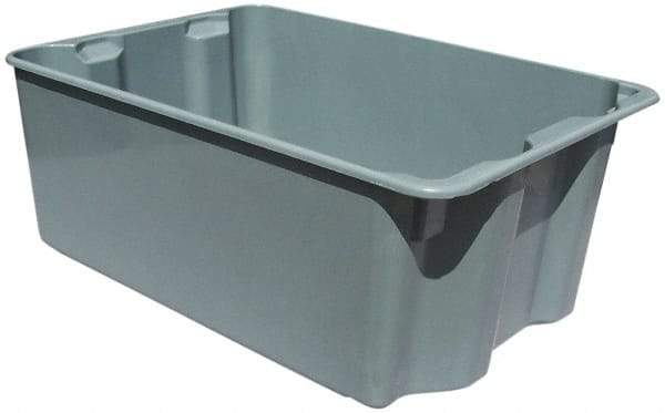 MFG Tray - 500 Lb Load Capacity Gray Fiberglass Tote Container - Stacking, Nesting, 27-1/2" Long x 20" Wide x 14.1" High - Best Tool & Supply