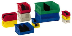 LEWISBins+ - 40 Lb. Load Capacity, 14-3/4" Deep, Red Polypropylene Hopper Stacking Bin - 7" High x 16-1/2" Wide x 14-3/4" Long - Best Tool & Supply