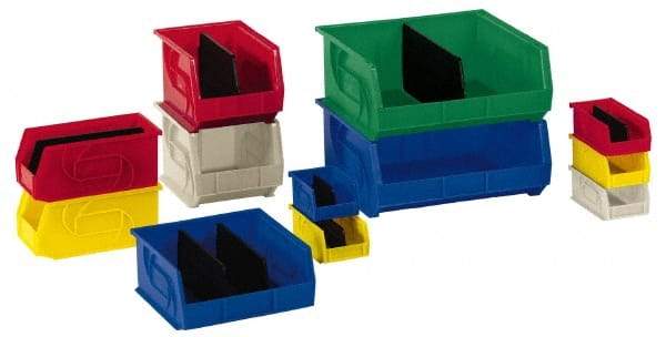 LEWISBins+ - 25 Lb. Load Capacity, 7-3/8" Deep, Green Polypropylene Hopper Stacking Bin - 3" High x 4-1/8" Wide x 7-3/8" Long - Best Tool & Supply