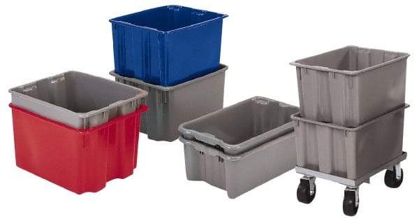 LEWISBins+ - 4.7 Cu Ft, 70 Container, 300 Stack Lb Load Capacity Blue Polyethylene Tote Container - Stacking, Nesting, 30.1" Long x 24" Wide x 15.1" High - Best Tool & Supply