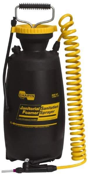 Chapin - 2 Gal Garden Hand Sprayer - Coiled Hose, Polyethylene Tank, For Industrial Applications - Best Tool & Supply