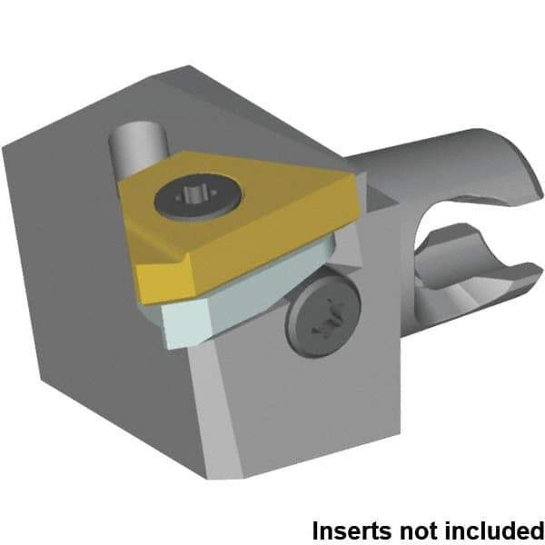 Kennametal - Insert Style LT 16EL, 20mm Head Length, Left Hand Cut, External Modular Threading Cutting Unit Head - System Size KM16, 10mm Center to Cutting Edge, Series KM Micro - Best Tool & Supply