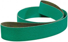 3M - 4" Wide x 132" OAL, 36 Grit, Zirconia Alumina Abrasive Belt - Zirconia Alumina, Very Coarse, Coated, YF Weighted Cloth Backing, Series 577F - Best Tool & Supply