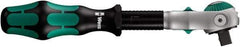 Wera - 3/8" Drive Round Head Ratchet - Satin Finish, 8" OAL, 72 Gear Teeth, Ergonomic with Speed Tube Handle, Locking Flex Head - Best Tool & Supply