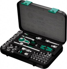 Wera - 41 Piece 1/4" Drive Socket & Bit Set - Comes in Molded Steel Case with High Density Foam Insert - Best Tool & Supply