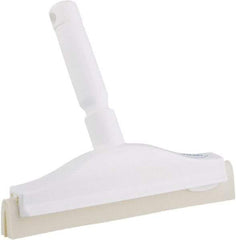 Vikan - 10" Foam Rubber Blade Bench Squeegee - Double Edge, White, Plastic Holder - Best Tool & Supply