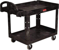 Rubbermaid - 750 Lb Capacity, 25" Wide x 53-5/8" Long x 35-3/4" High Standard Utility Cart - 2 Shelf, Plastic - Best Tool & Supply