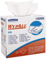 WypAll - X50 Dry Shop Towel/Industrial Wipes - Pop-Up, 12-1/4" x 9-1/4" Sheet Size, White - Best Tool & Supply