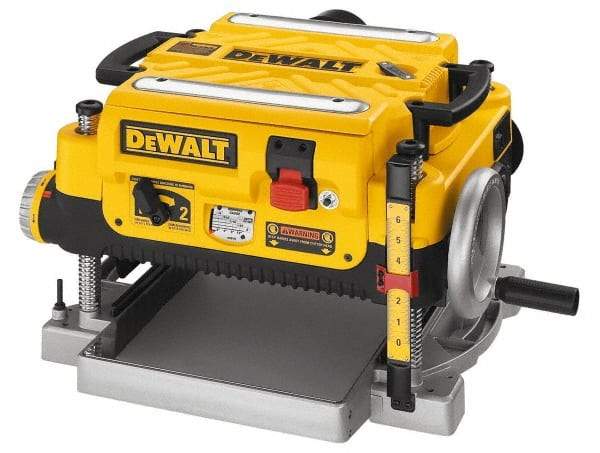 DeWALT - 15 Amp, 10,000 and 20,000 RPM, Bench Planer - 1/8 Inch Depth of Cut, 13 Inch Wide, 6 Inch Depth Capacity - Best Tool & Supply