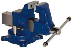 Yost Vises - 5" Jaw Width, 8" Opening Capacity, 5" Throat Depth, Ductile Iron Swivel Bench Vise - Bolt Down Base Attachment - Best Tool & Supply