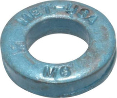 Metric Blue - M6 Screw, Alloy Steel Standard Flat Washer - 6.87mm ID x 13mm OD, 2.7mm Thick - Best Tool & Supply