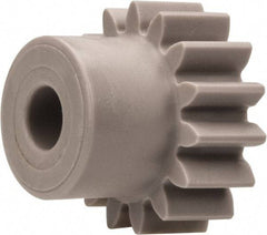 Made in USA - 24 Pitch, 5/8" Pitch Diam, 0.709" OD, 15 Tooth Spur Gear - 1/4" Face Width, 3/16" Bore Diam, 31/64" Hub Diam, 20° Pressure Angle, Acetal - Best Tool & Supply