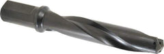 Allied Machine and Engineering - Series 2.5, 1-3/16 to 1-3/8" Diam, 1-1/4" Diam Straight Shank with Flange, Helical Flute Spade Drill - 5-3/8" Max Depth, 7-13/64" Body Length, 9-11/32" OAL, Intermediate Length, Through Coolant - Best Tool & Supply