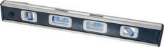 Empire Level - Magnetic 12" Long 4 Vial Torpedo Level - Aluminum, Silver, 1 45°, 1 Level, 1 Plumb & 1 Vari-Pitch Vials - Best Tool & Supply