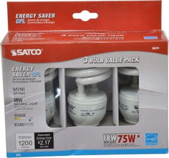 Value Collection - 18 Watt Fluorescent Residential/Office Medium Screw Lamp - 5,000°K Color Temp, 1,200 Lumens, T2, 10,000 hr Avg Life - Best Tool & Supply