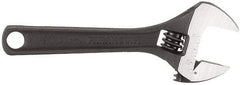 Paramount - 1/2" Jaw Capacity, 4" Standard Adjustable Wrench - Chrome Vanadium Steel, Black Finish - Best Tool & Supply