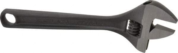 Paramount - 1-1/8" Jaw Capacity, 8" Standard Adjustable Wrench - Chrome Vanadium Steel, Black Finish - Best Tool & Supply