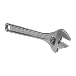 Paramount - 1-5/16" Jaw Capacity, 10" Standard Adjustable Wrench - Chrome Vanadium Steel, Chrome Finish - Best Tool & Supply