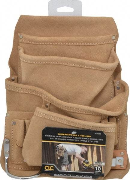 CLC - 10 Pocket Holster - Leather, Yellow, 10" Wide x 12" High - Best Tool & Supply