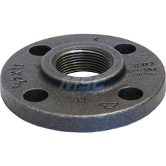 Black Companion Flange: 5 x 10″, 125 psi, Threaded Cast Iron, Black Finish, Class 125