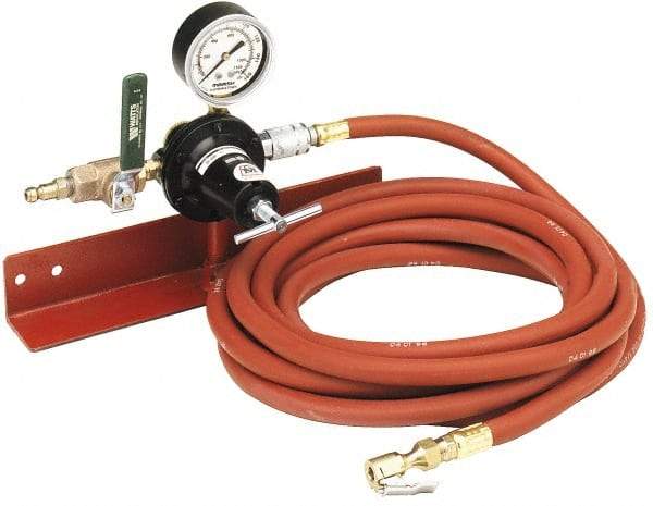 Myers Tire Supply - Air Compressor Automatic Tire Inflator Tool - 160 psi, Consists of Wall Mounting Bracket, Adjustable Pressure Gauge, On/Off Lever, 20' Air Hose, Clip-On Chuck - Best Tool & Supply