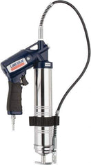 Lincoln - 6,000 Max psi, Flexible Air-Operated Grease Gun - 14-1 & 2 oz (Cartridge) & 16 oz (Bulk) Capacity, 1/8 Thread Outlet, Bulk & Cartridge Fill, Includes Advanced Vent Valve with Filler Nipple - Best Tool & Supply