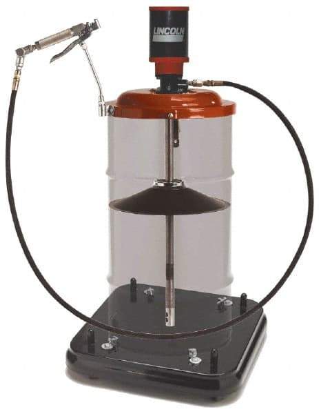 Lincoln - Grease Lubrication 168 Cu In/min Flow Aluminum Air-Operated Pump - For 120 Lb Container - Best Tool & Supply