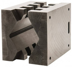 Heinrich - 8" Wide, V-Groove Vise Jaw - Ductile Iron, Fixed Jaw, Compatible with DA-8800-SC Vises - Best Tool & Supply