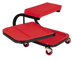 Whiteside - 240 Lb Capacity, 4 Wheel Creeper Seat with Swivel Tray - Steel, 19" Long x 15-1/4" High x 14" Wide - Best Tool & Supply