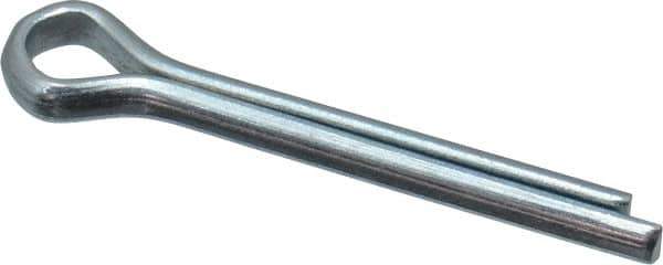 Value Collection - 1/8" Diam x 1" Long Extended Prong Cotter Pin - Grade 2, Zinc-Plated, Steel - Best Tool & Supply