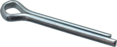 Value Collection - 1/8" Diam x 1" Long Extended Prong Cotter Pin - Grade 2, Zinc-Plated, Steel - Best Tool & Supply