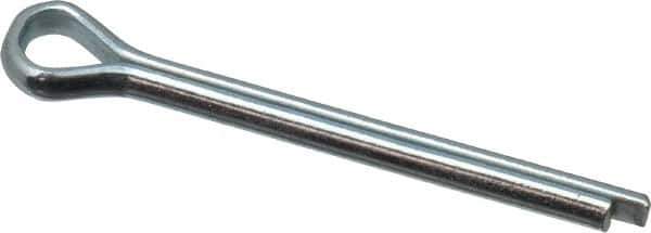 Value Collection - 1/8" Diam x 1-1/4" Long Extended Prong Cotter Pin - Grade 2, Zinc-Plated, Steel - Best Tool & Supply