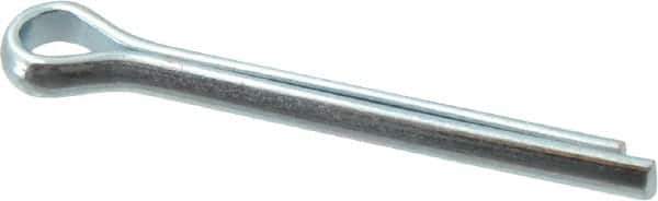 Value Collection - 5/32" Diam x 1-1/2" Long Extended Prong Cotter Pin - Grade 2, Zinc-Plated, Steel - Best Tool & Supply