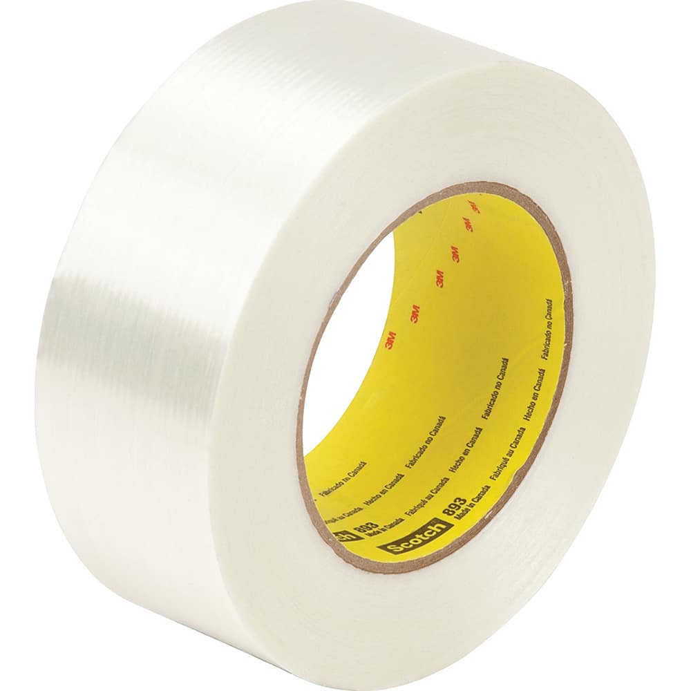 3M - Filament & Strapping Tape; Type: Industrial Tape ; Color: Transparent ; Width (mm): 48 ; Length: 55 ; Thickness (mil): 6 ; Tensile Strength: 300 (Pounds) - Exact Industrial Supply