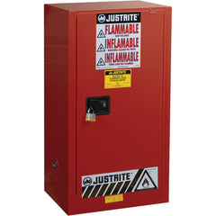 Justrite - 1 Door 2 Shelf 20 Gal Safety Cabinet for Paint & Ink - Exact Industrial Supply