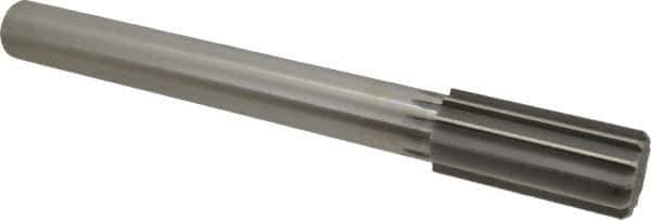 Made in USA - 1-9/16" High Speed Steel 12 Flute Chucking Reamer - Straight Flute, 1-1/4" Straight Shank, 3-1/2" Flute Length, 13" OAL - Best Tool & Supply