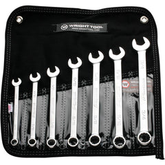 Wright Tool & Forge - 7 Pc, 3/8 - 3/4", 12-Point Combination Wrench Set - Exact Industrial Supply