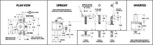 Joyce/Dayton - 1 Ton Capacity, 3" Lift Height, Upright Mechanical Screw Actuator - Top Plate - Best Tool & Supply