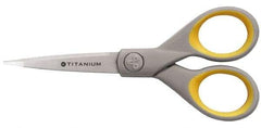 Clauss - 2" LOC, 5" OAL Titanium Standard Scissors - Ambidextrous, Straight Handle, For General Purpose Use - Best Tool & Supply