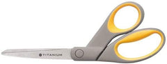 Clauss - 3-1/4" LOC, 8" OAL Titanium Standard Shears - Ambidextrous, Straight Handle, For General Purpose Use - Best Tool & Supply